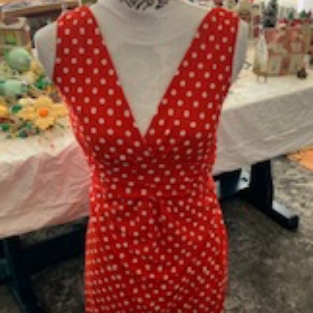 Star Vixen Medium Red with White Polka Dots